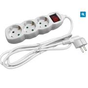 Elosztó S1 3 foglalat 3,0m 3G1,5   5#kapcsolóval TECHNIK