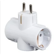 Hálózati adapter T elosztó TECHNIK 5#16A 3utas földelt
