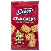 Crackers Szezám-só-mák 100g(CROCO)12#