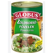 Zöldborsófőzelék sertéspörkölt400g 8#GLOBUS