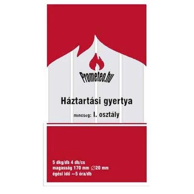 Háztartási Gyertya LA GY 17cmx4  50/#