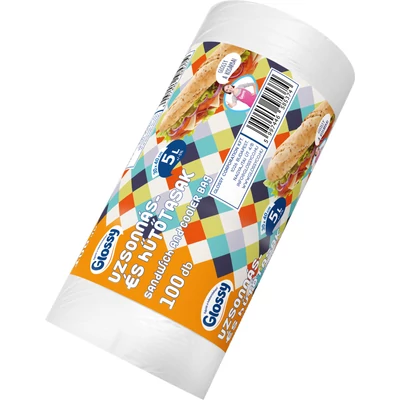 Uzsonnás tasak30x50cm tépős/100Glossy6L-es tasak 15/#