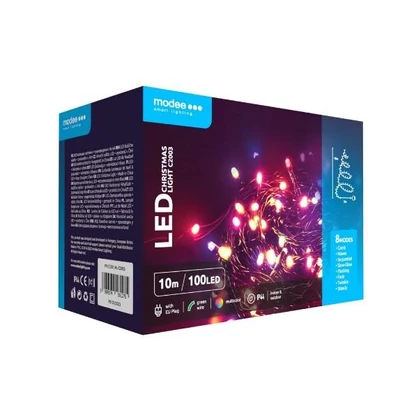Karácsonyi LED Fűzér adapt.100led/10m   Modee Multicolor