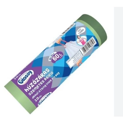 Szemeteszsák  60L Glossy 10db/cs.25/#szalagbehúzós