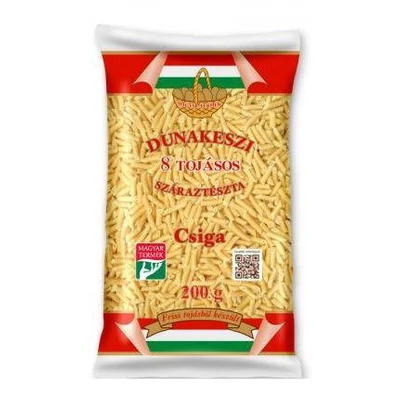 Dunakeszi 8toj. Csigatészta 200g 44/#