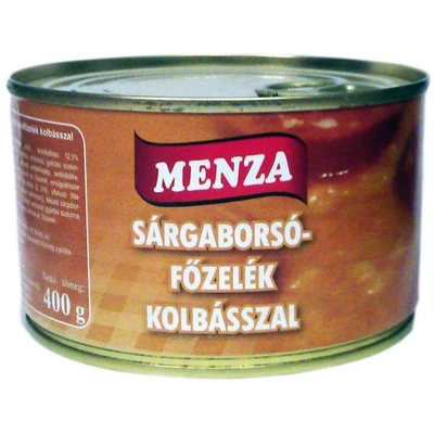 Sárgaborsó főzelék kolbász 400g Menza