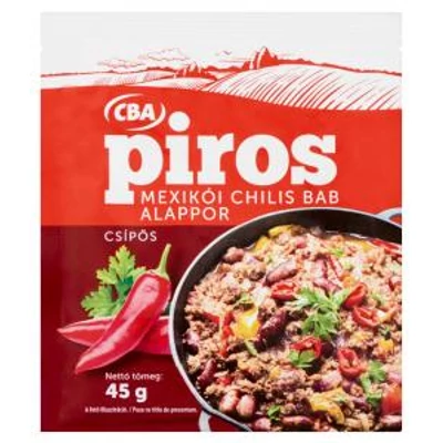 Mexikói Chilisbab alapporCBA 45g 17/#