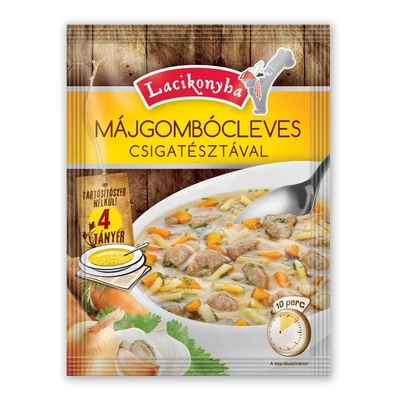 Lacikonyha 64g Májgombóc leves    15# 4tányér