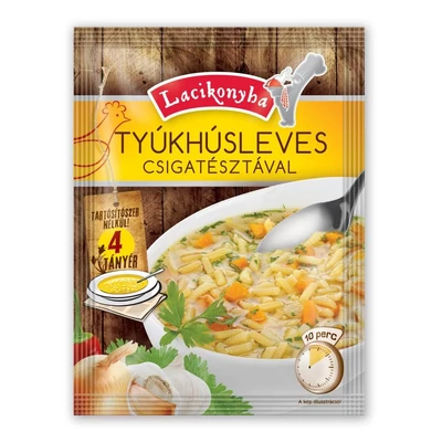 Lacikonyha 55g Tyúkhúsleves csigat20# 4tányér