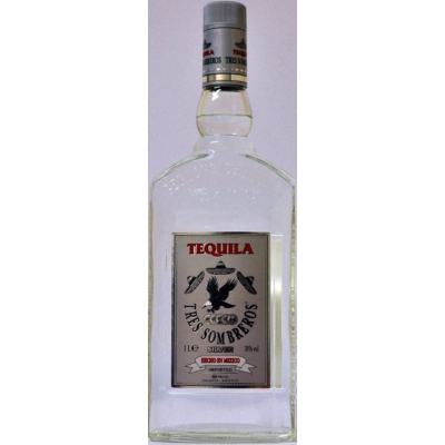 Tequila 3 Sombrer. Silver 38% 1,0lx6