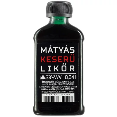 Mátyás Keserű likőr 33,0% 0,04x27 pet
