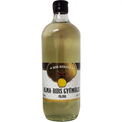 Kiskirály 50% Alma-Birs pálinka1,0Lx6