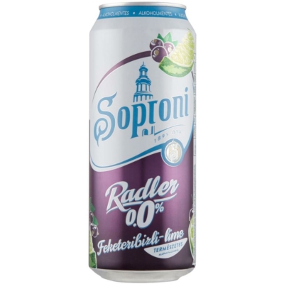 Soproni Radler feketeribizli-lime alkoholmentes sörital 0,5 